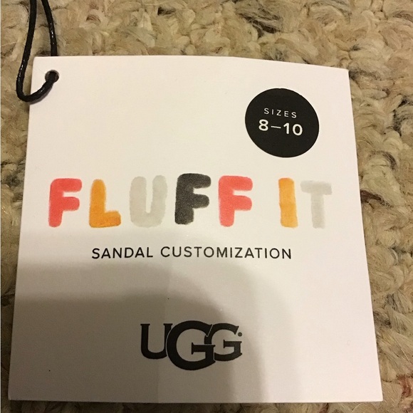 UGG FLUFF IT CUSTOMIZED SANDALS NWT FITS 8-10 SHOES - Picture 4 of 5